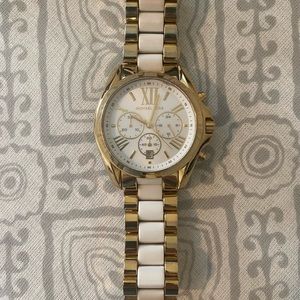 Authentic Michael Kors Gold/White Womens Watch